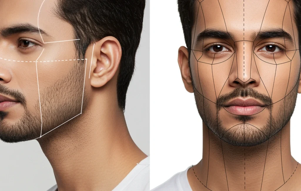 preparation for aesthetic procedure on man