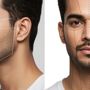 preparation for aesthetic procedure on man