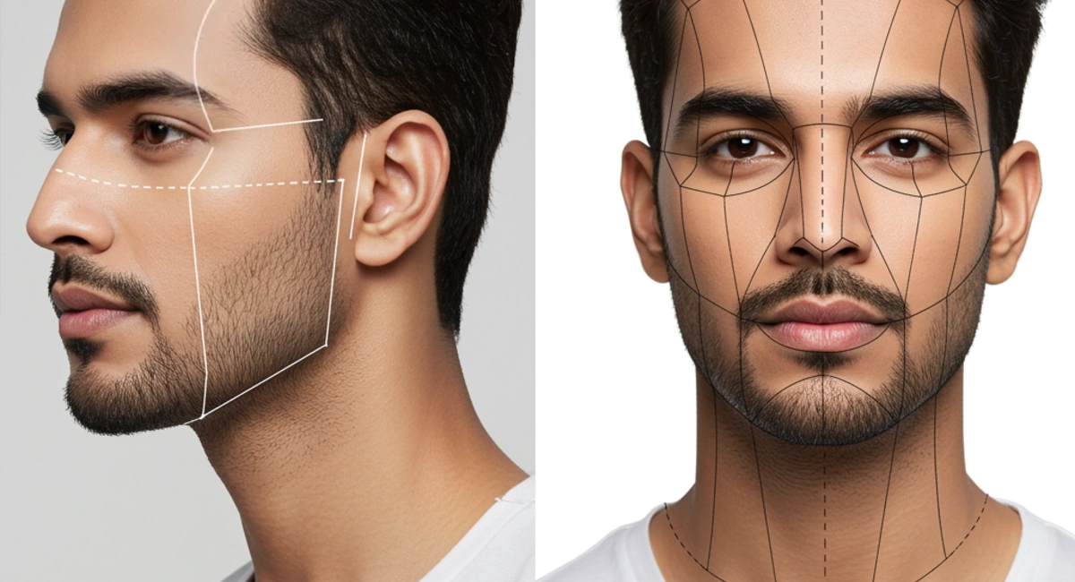 preparation for aesthetic procedure on man