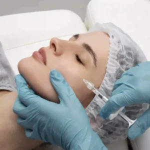 women getting the skin boosters treatment