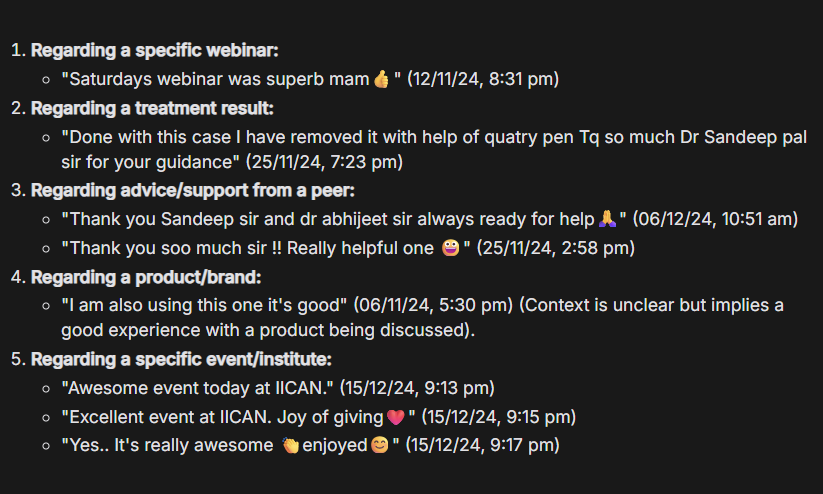IICAN Groups' featured comments this month